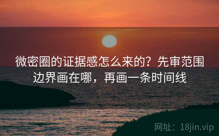 微密圈的证据感怎么来的？先审范围边界画在哪，再画一条时间线